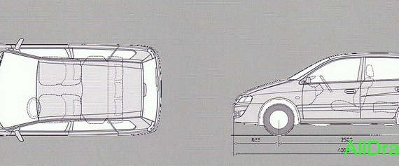 Mitsubishi Space Star (2004) (Мицубиси Спейс Стар (2004)) - чертежи (рисунки) автомобиля